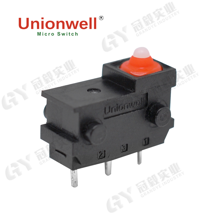 Unionwell飛機(jī)操作桿微動(dòng)開(kāi)關(guān)汽車(chē)尾門(mén)鎖PCB端子防水微動(dòng)開(kāi)關(guān)廠(chǎng)家